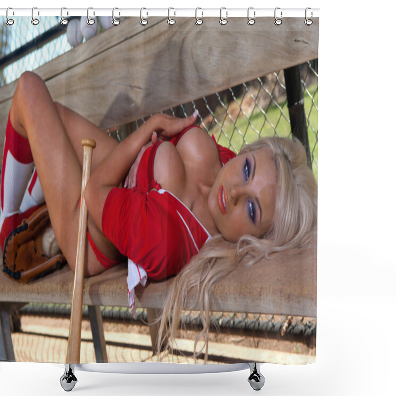 Personality  Sexy Baseball Girl  Shower Curtains