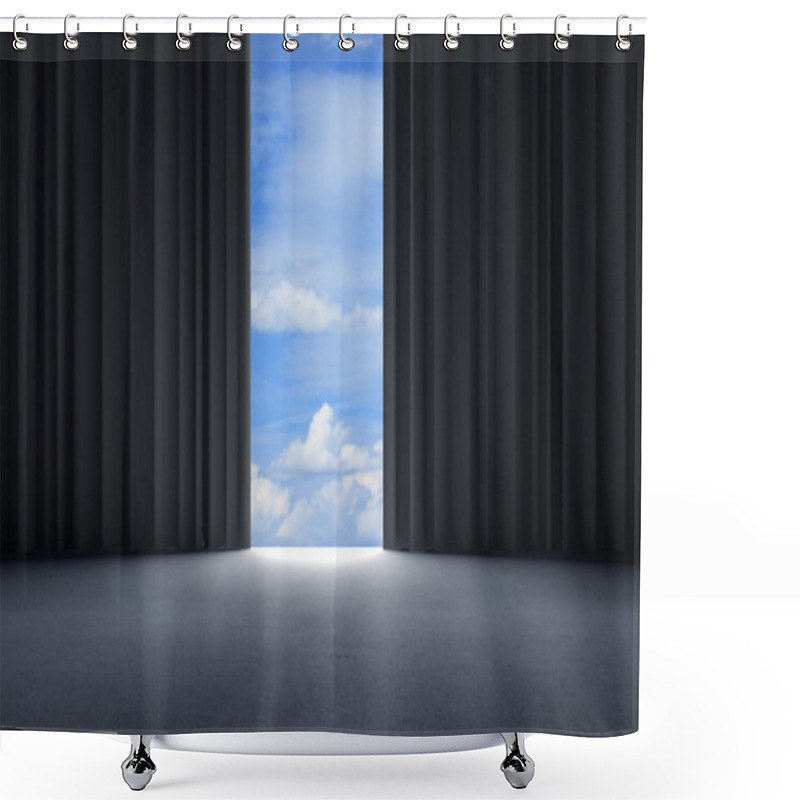 Personality  Open Curtains Shower Curtains