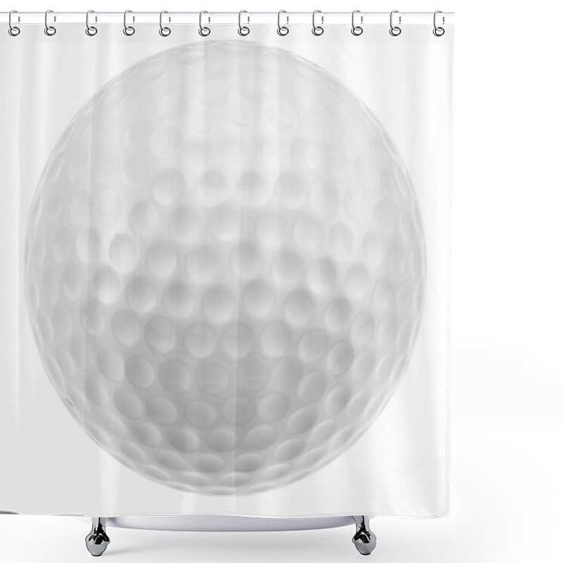 Personality  Golf Ball Isolated On A White Background. File Has Clipping Path, Focus Stacking. Shower Curtains