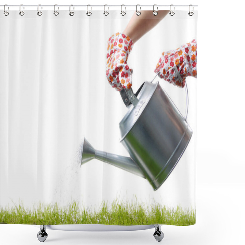 Personality  Grass Watering Shower Curtains