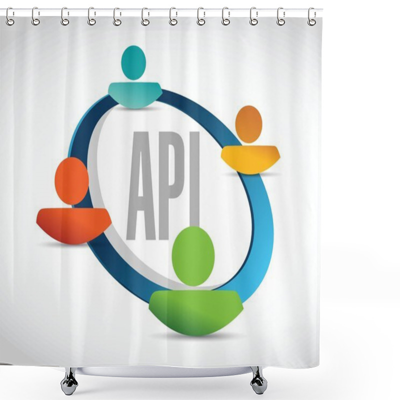 Personality  Api People Network Sign Concept Shower Curtains