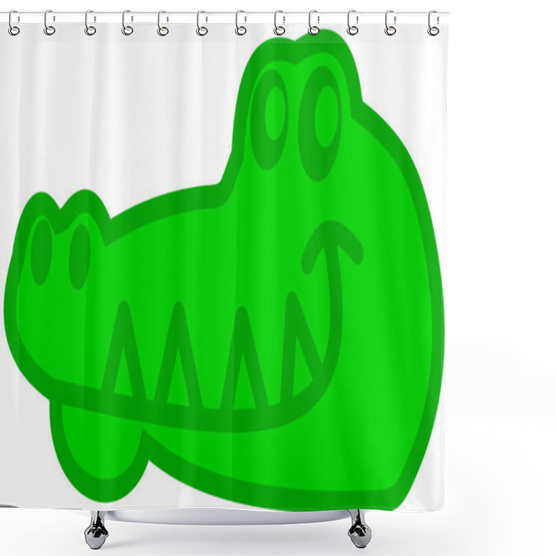 Personality  A Crocodile In Icon Shower Curtains