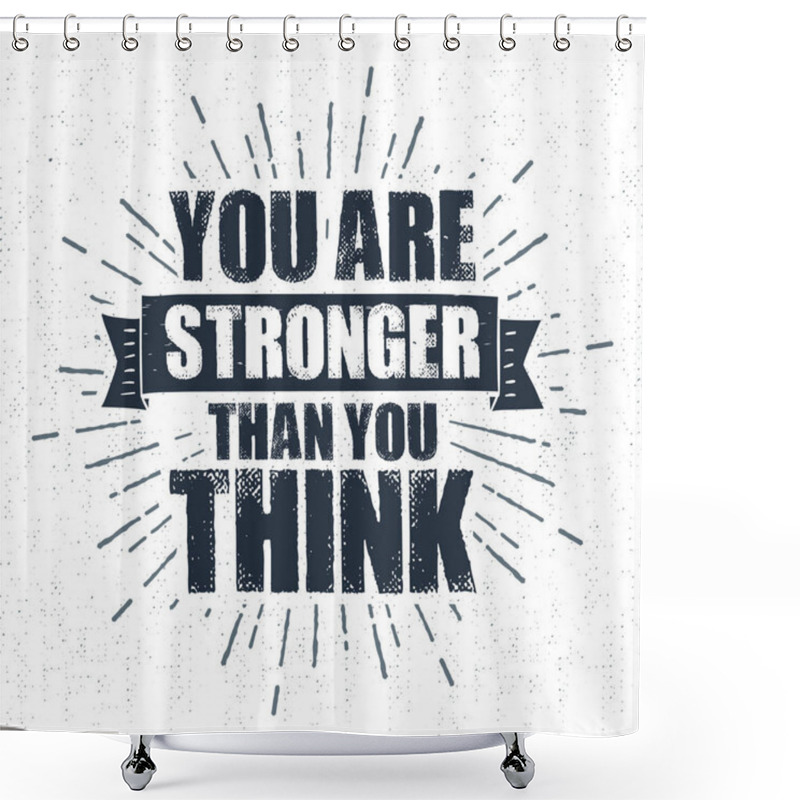 Personality  Hand Drawn Inspirational Label Shower Curtains