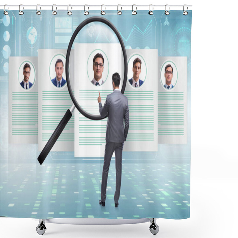 Personality  Recruitment And Employment Concept With Cv Shower Curtains