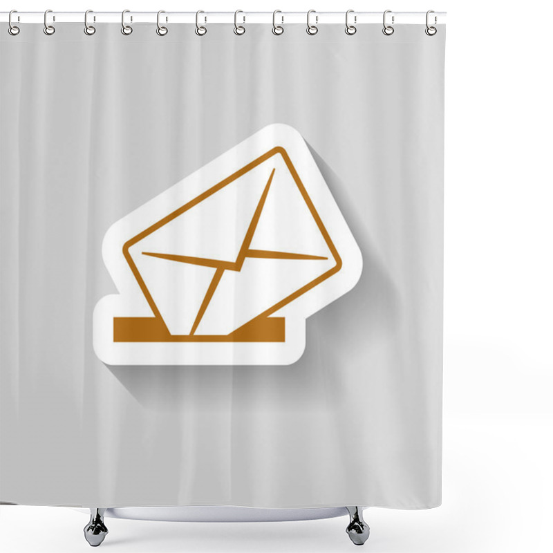 Personality  Pictograph Of Mail Icon Shower Curtains