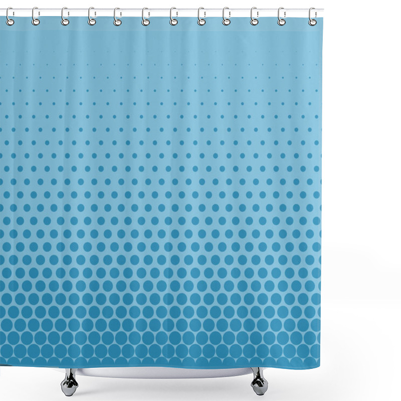 Personality  Background Of Dark Blue Circles Of Different Sizes On A Blue Field. Shower Curtains