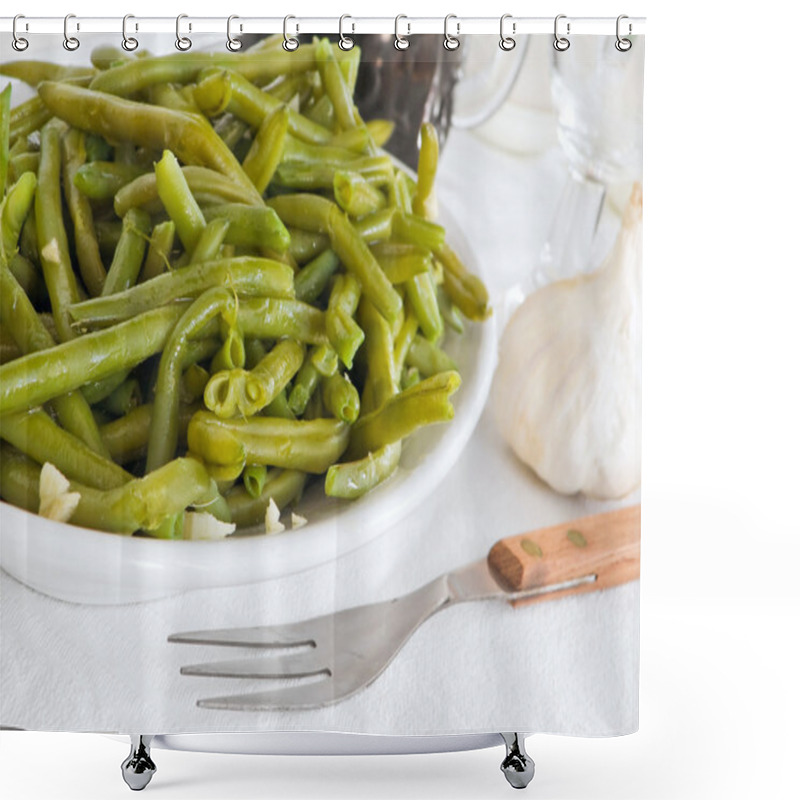 Personality  Green Beans Salad. Shower Curtains