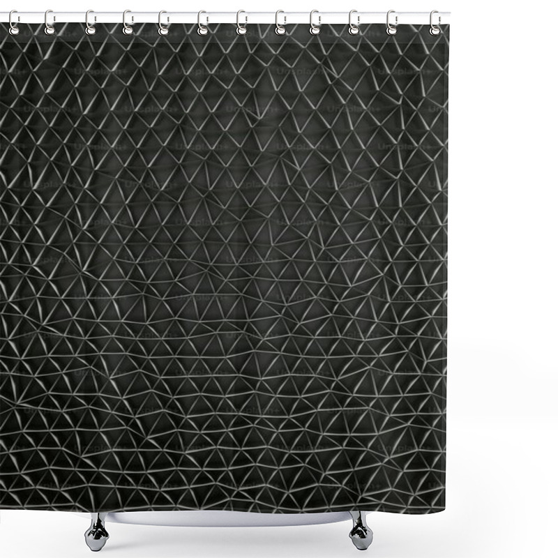 Personality  Abstract Geometric Pattern In Shades Of Black And Gray. Shower Curtains