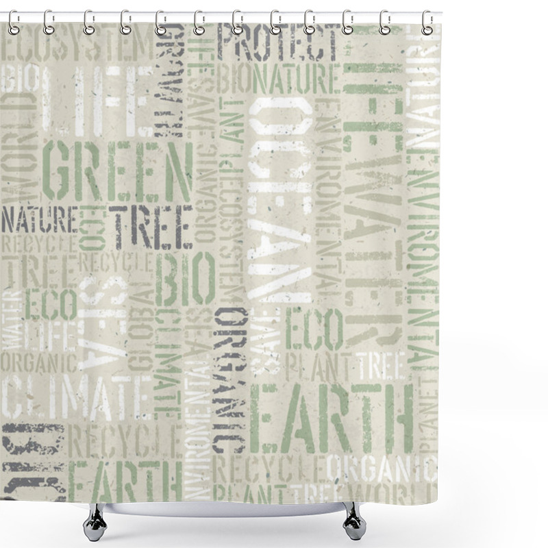 Personality  Ecology Themed Seamless Pattern, Vector, EPS10 Shower Curtains