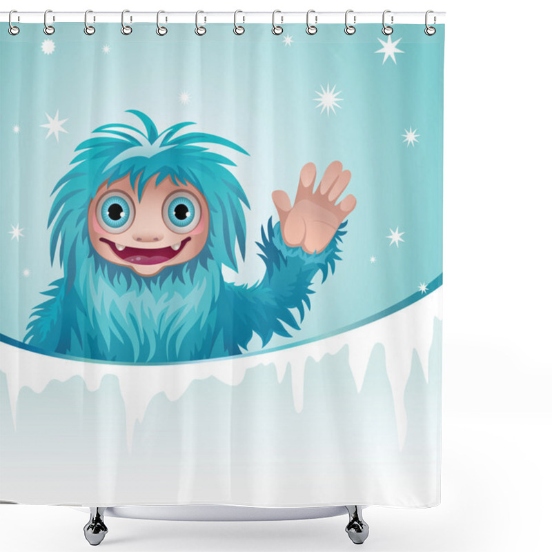 Personality  Winter Monster Yeti Shower Curtains