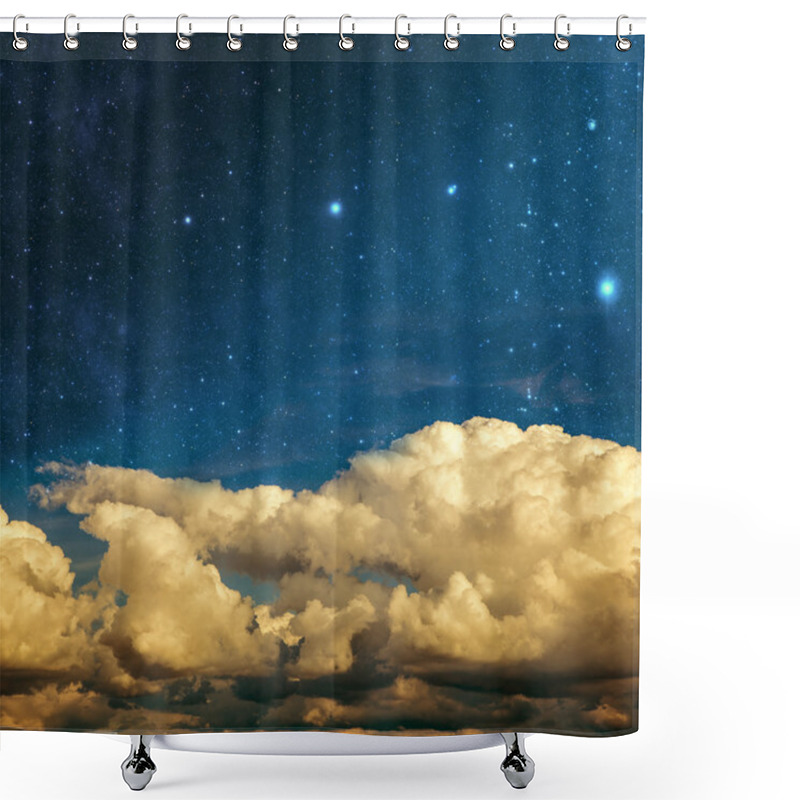 Personality  Clouds And Stars Shower Curtains