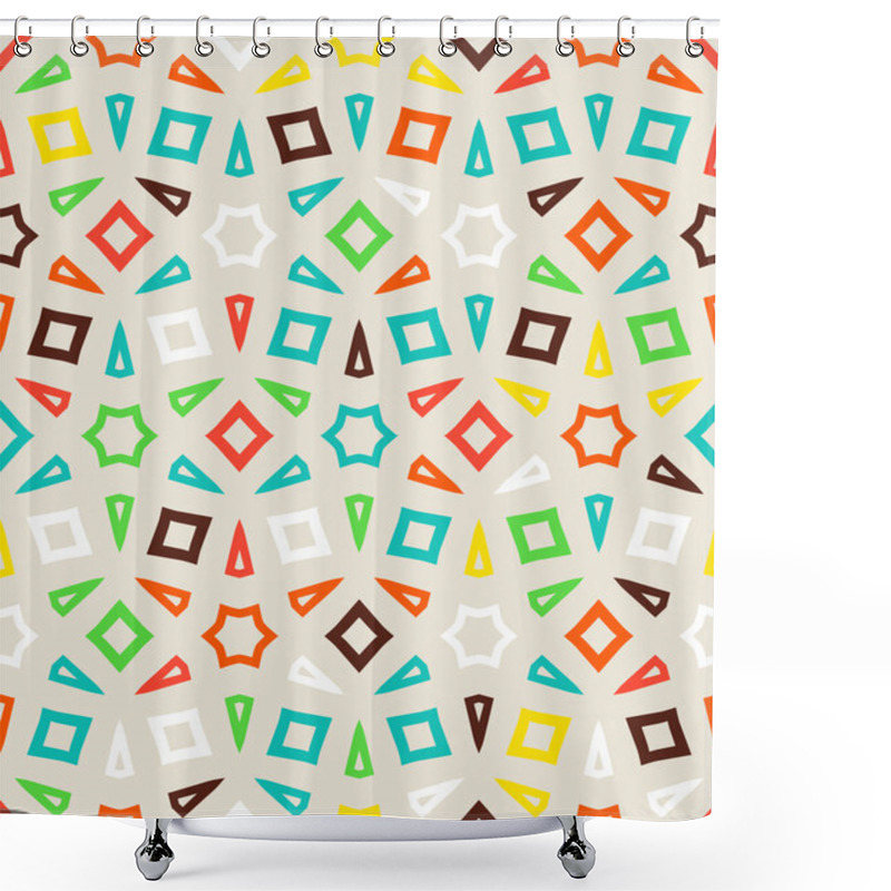 Personality  Abstract Geometric Vector Pattern Shower Curtains