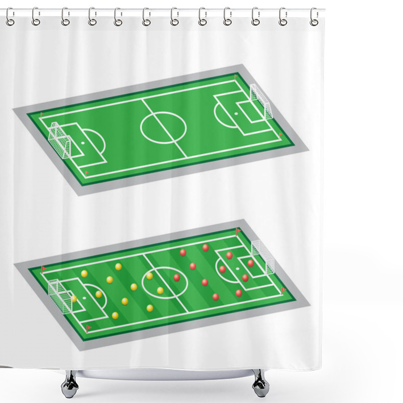 Personality  Soccer-football Fields Shower Curtains