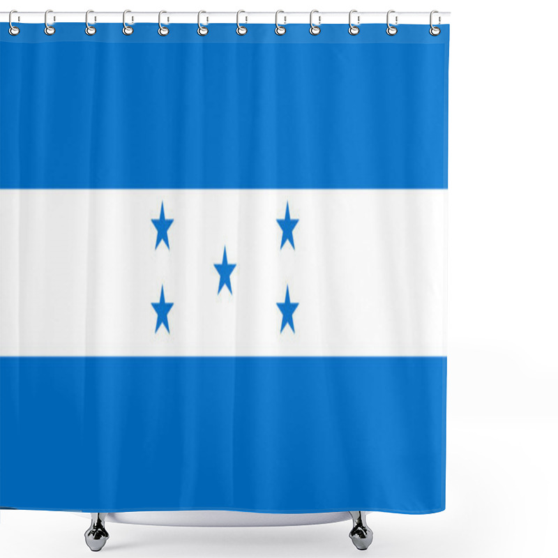 Personality  An Illustration Of The Flag Of Honduras Officially Known As Republic Of Honduras With Copy Space Shower Curtains