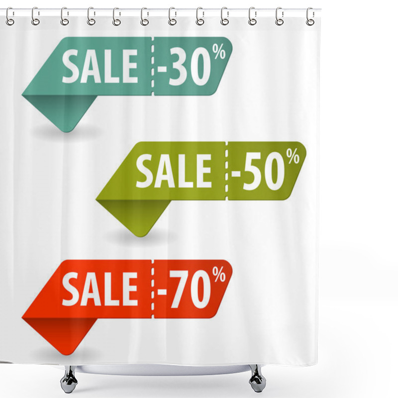 Personality  Collect Sale Signs Shower Curtains