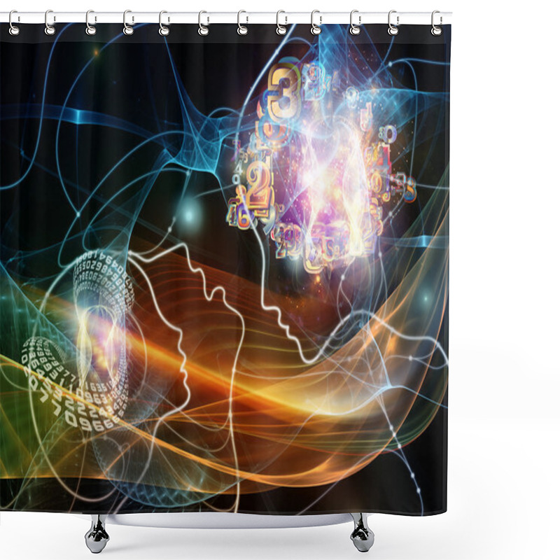 Personality  Lights Of Thought Network Shower Curtains