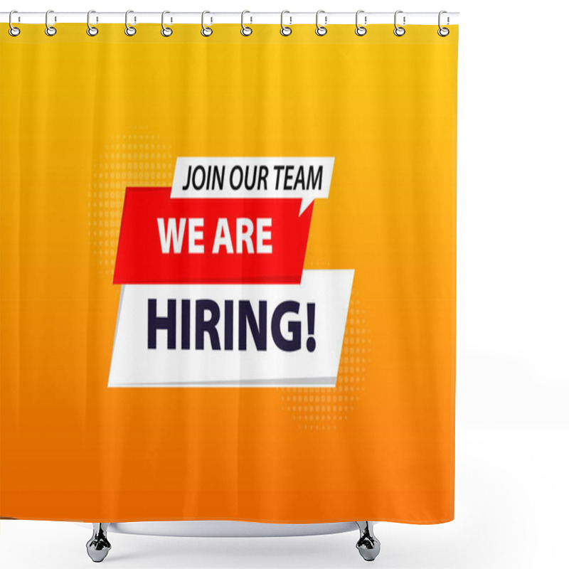 Personality  We Are Herring Job Vacancy Banner Design. Shower Curtains