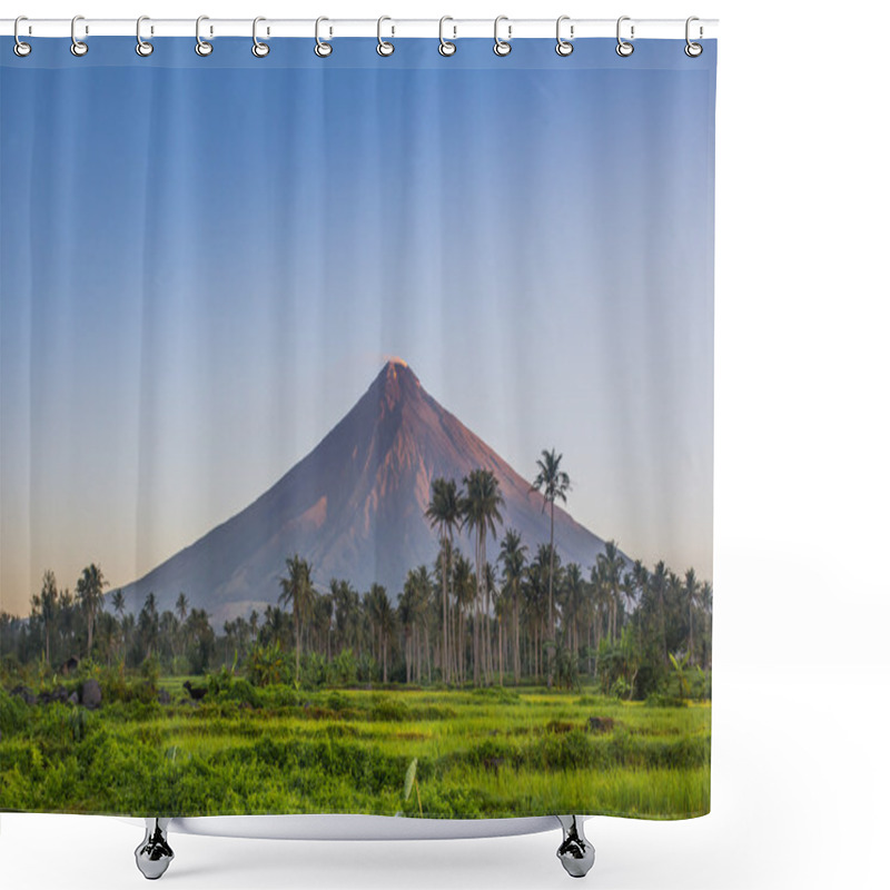 Personality  Vulcano Mount Mayon In The Philippines Shower Curtains