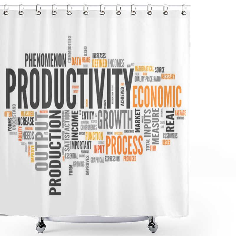 Personality  Word Cloud Productivity Shower Curtains