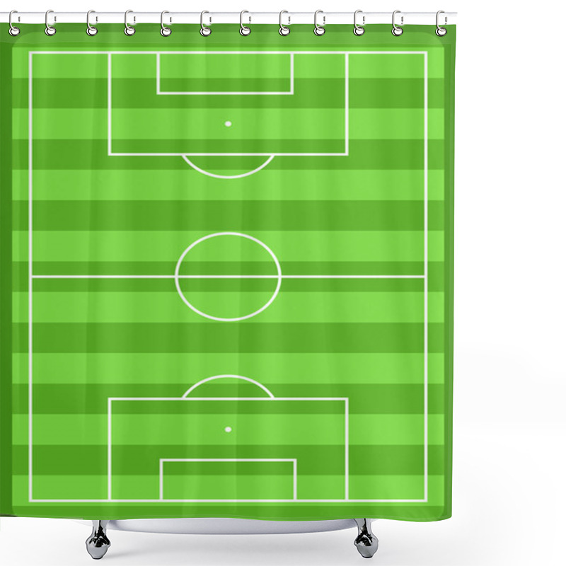 Personality  Soccer Pitch Shower Curtains