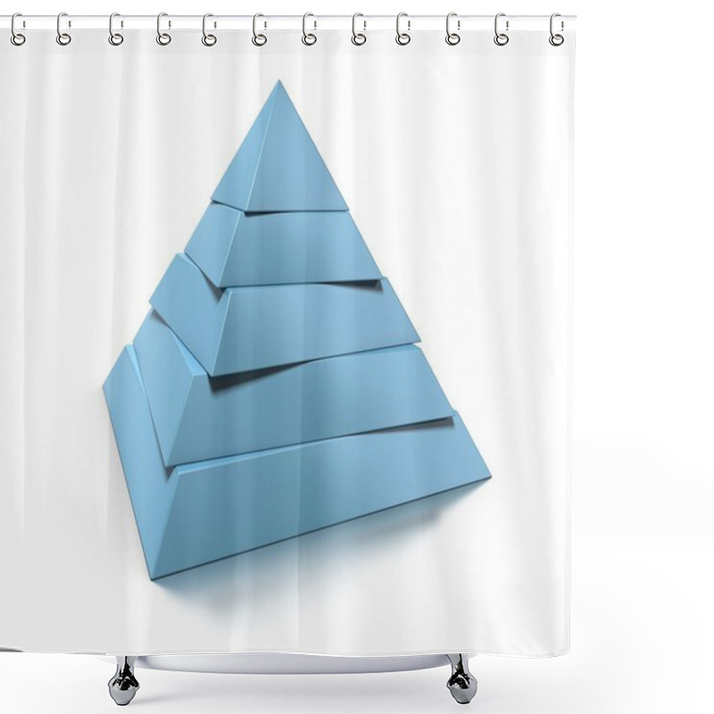 Personality  3d Pyramid, Five Levels Shower Curtains