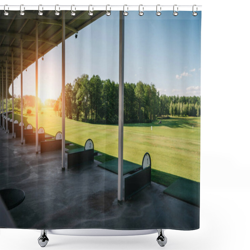 Personality  Empty Golf Course Shower Curtains