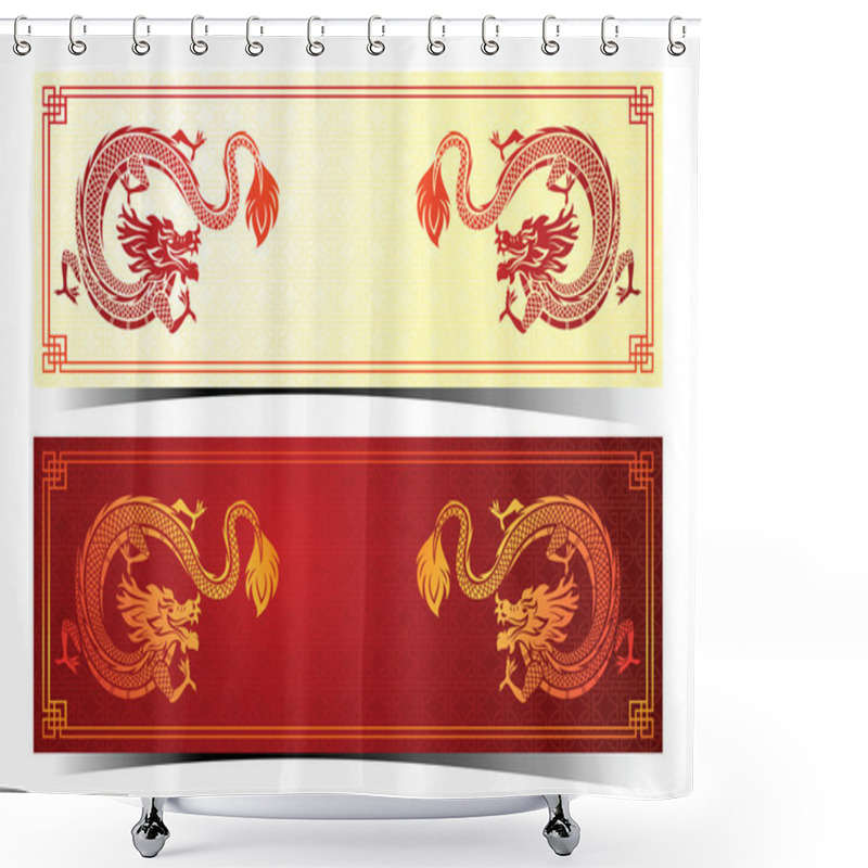 Personality  Chinese Dragon Template Shower Curtains