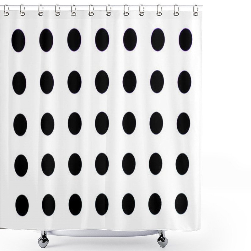 Personality  High Resolution White Fabric Black Dots Texture And Background Shower Curtains