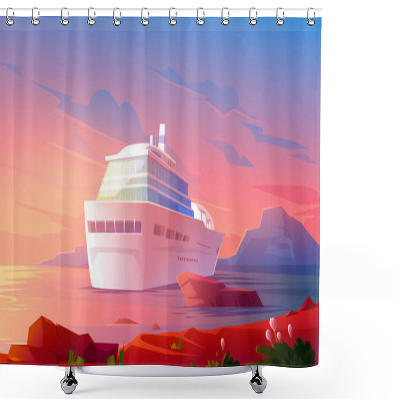 Personality  Summer Luxury Vacation On Cruise Ship At Sunset Shower Curtains