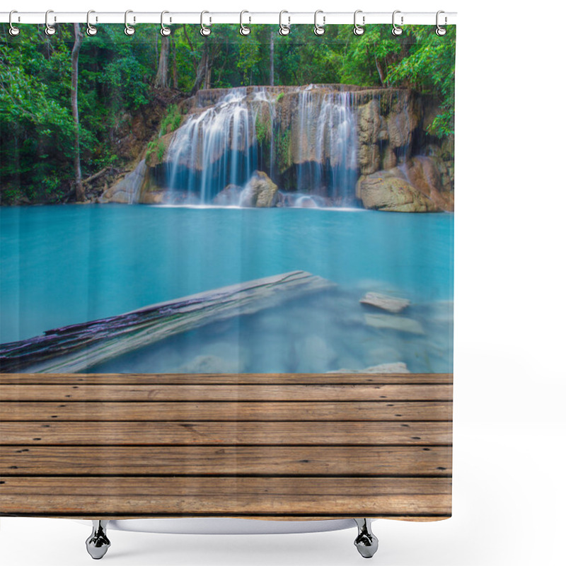 Personality  Wooden Floor Shower Curtains