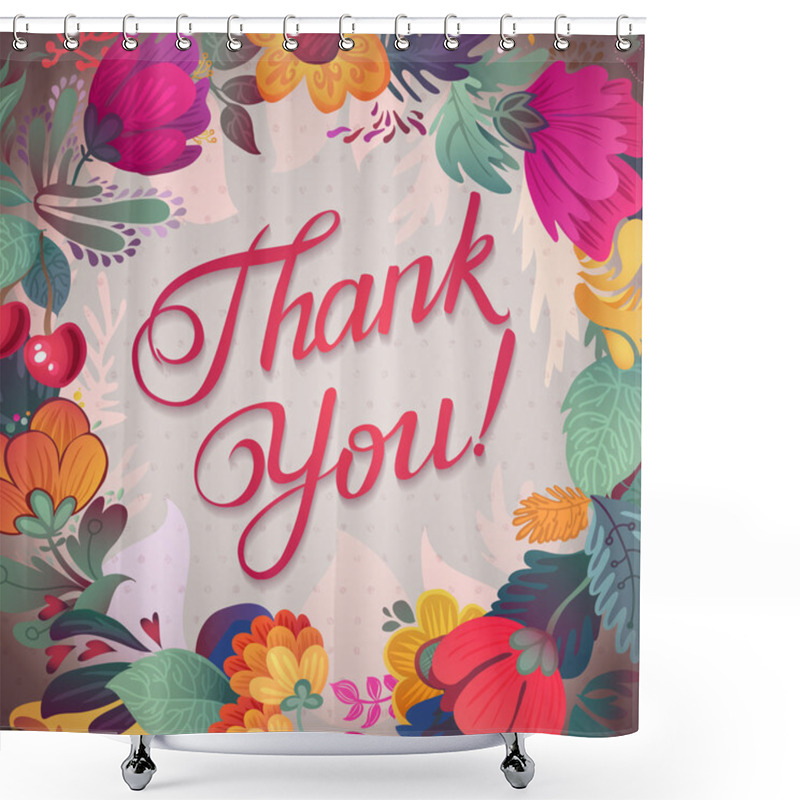 Personality  Thank You Card Shower Curtains