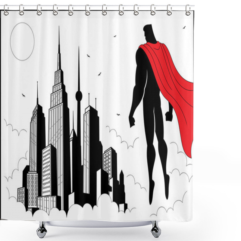 Personality  Superhero Watch 4 Shower Curtains