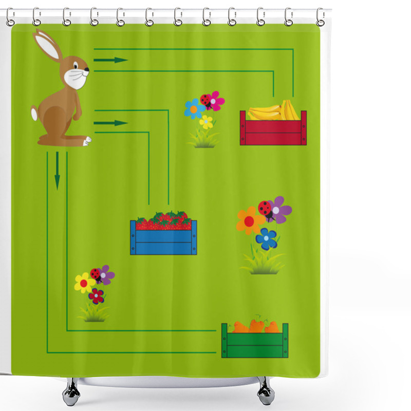 Personality  Riddle - Rabbit And Carrots Shower Curtains