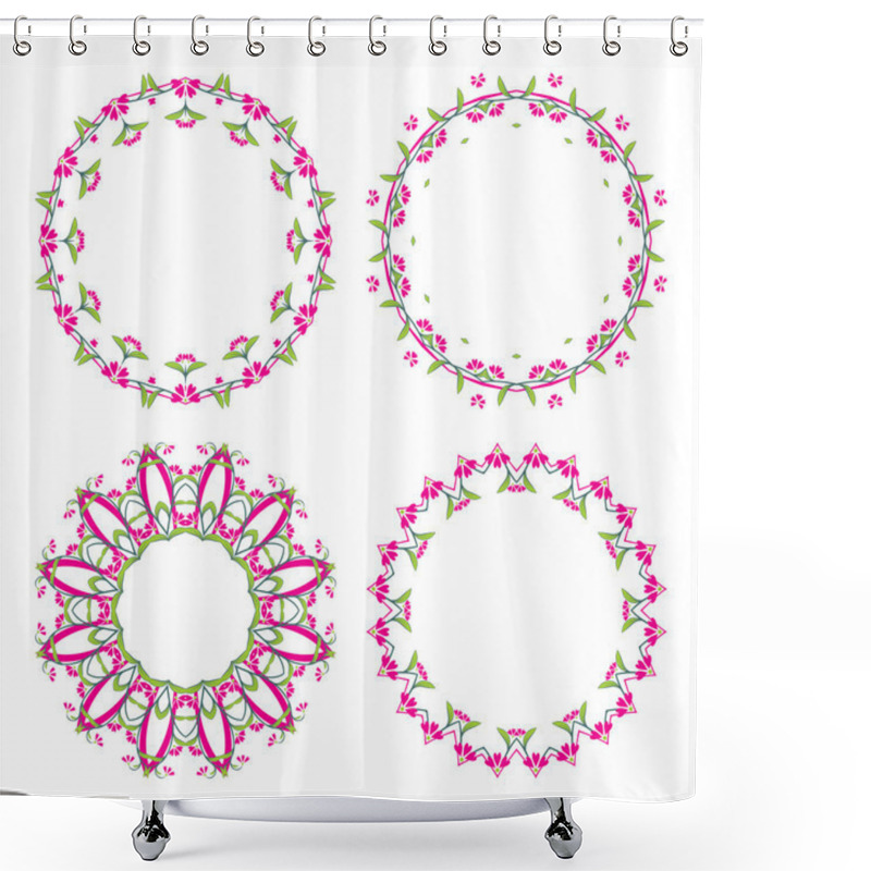 Personality  Floral Frames Shower Curtains