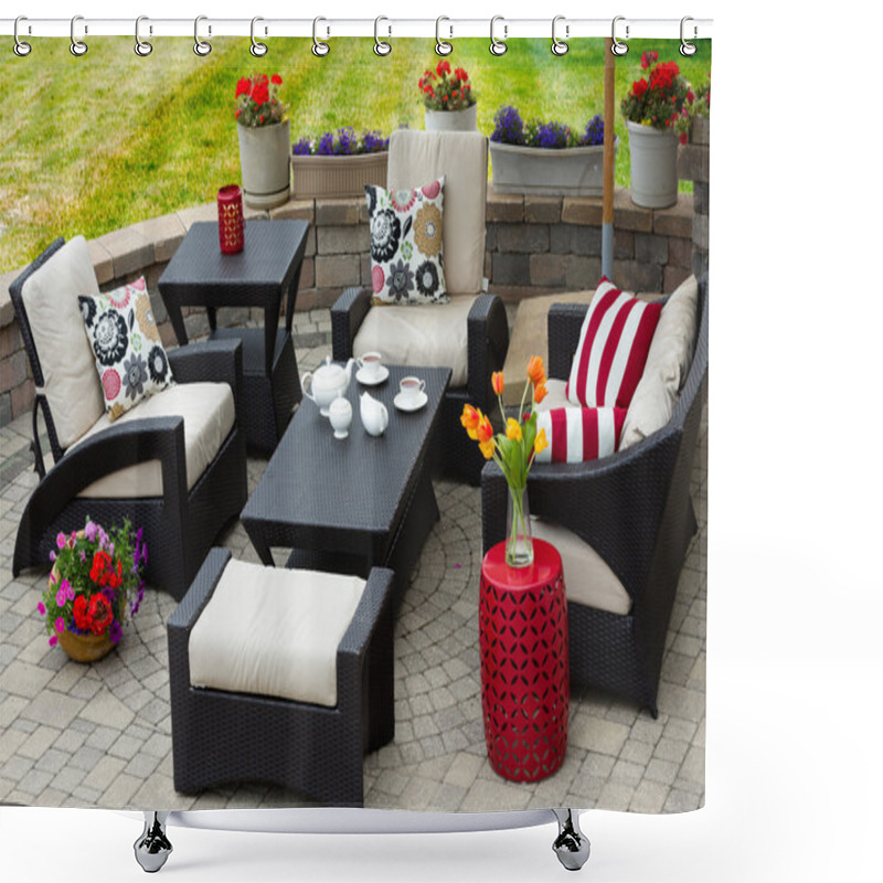 Personality  Cozy Patio Furniture On Luxury Outdoor Patio Shower Curtains