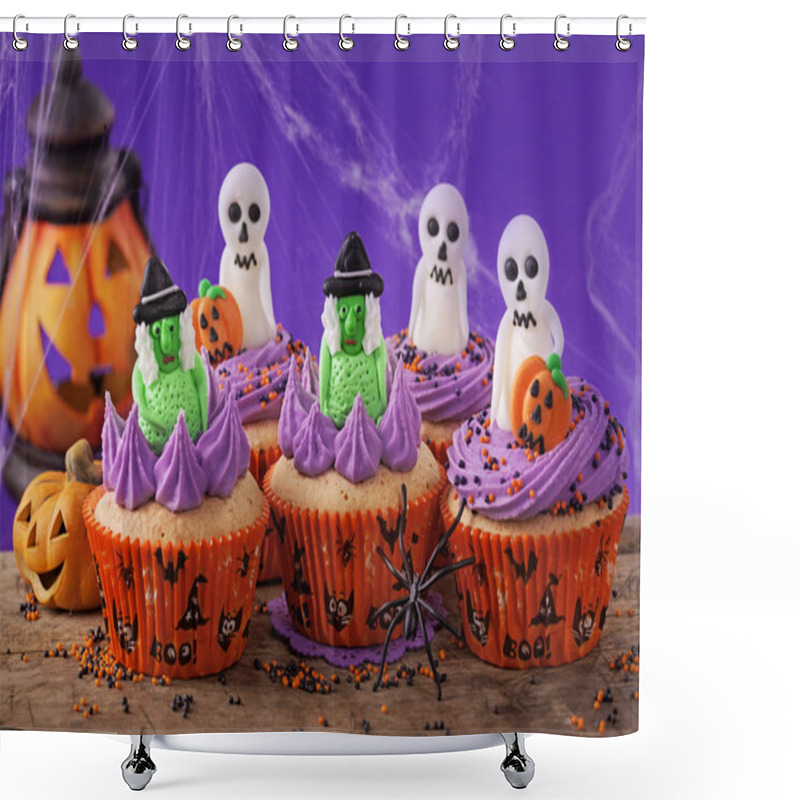 Personality  Halloween Cupcakes Shower Curtains