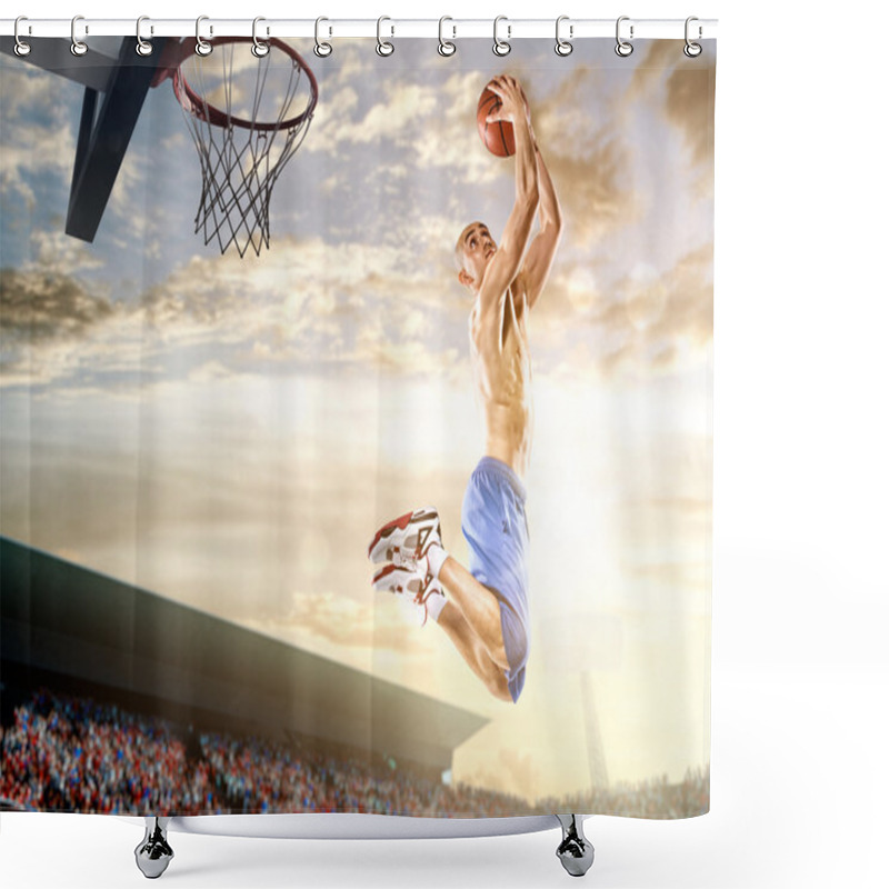 Personality  Basketball Player Shower Curtains