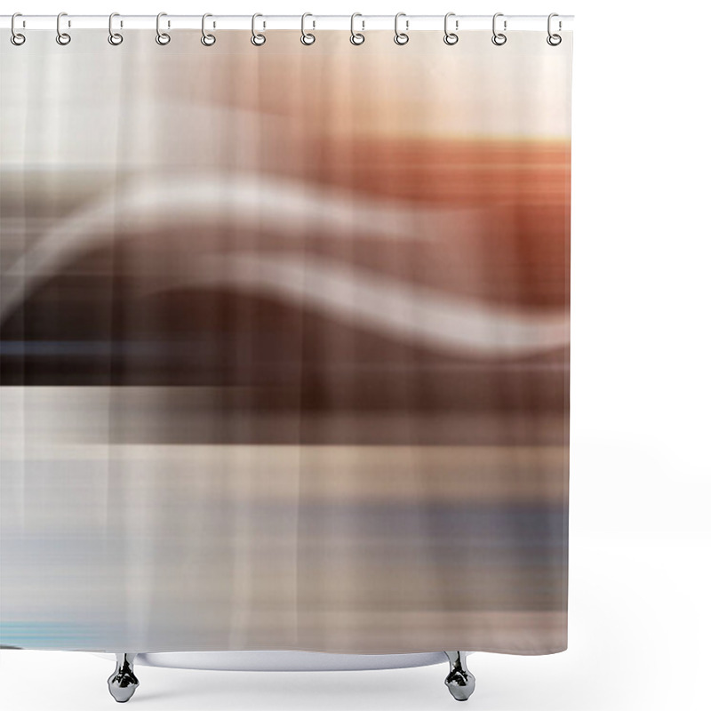 Personality  Abstract Background Blurred And Wave Shower Curtains