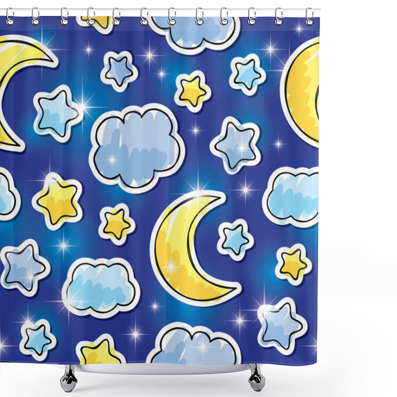 Personality  Night Pattern Shower Curtains