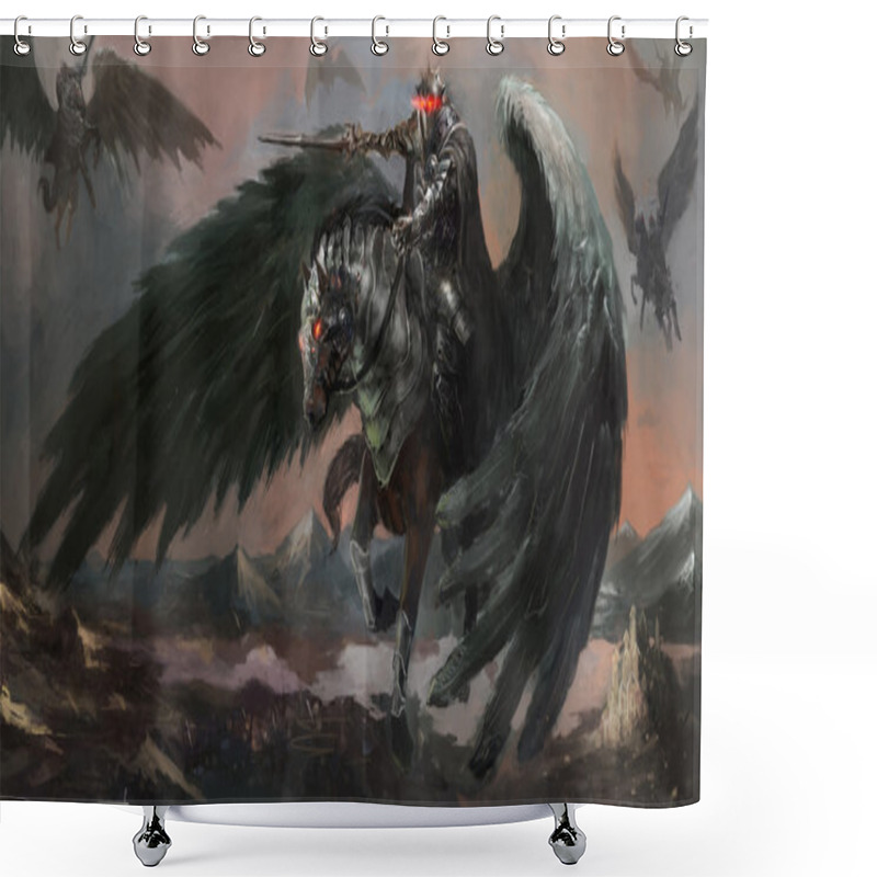 Personality  Dark Pegasus  Shower Curtains