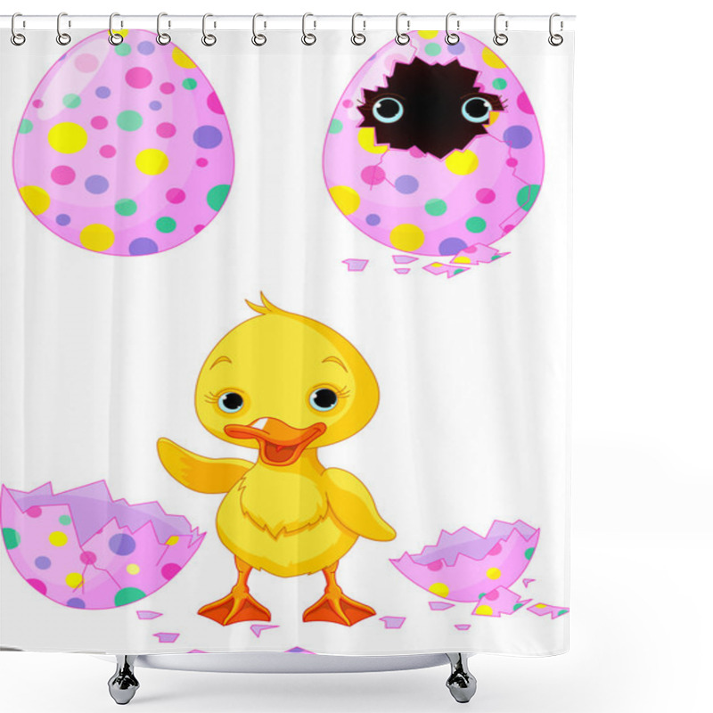 Personality  Easter Duckling Shower Curtains