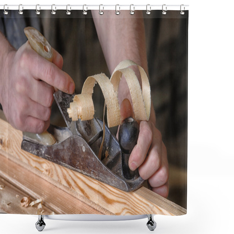 Personality  Joinery Workshop With Wood Shower Curtains