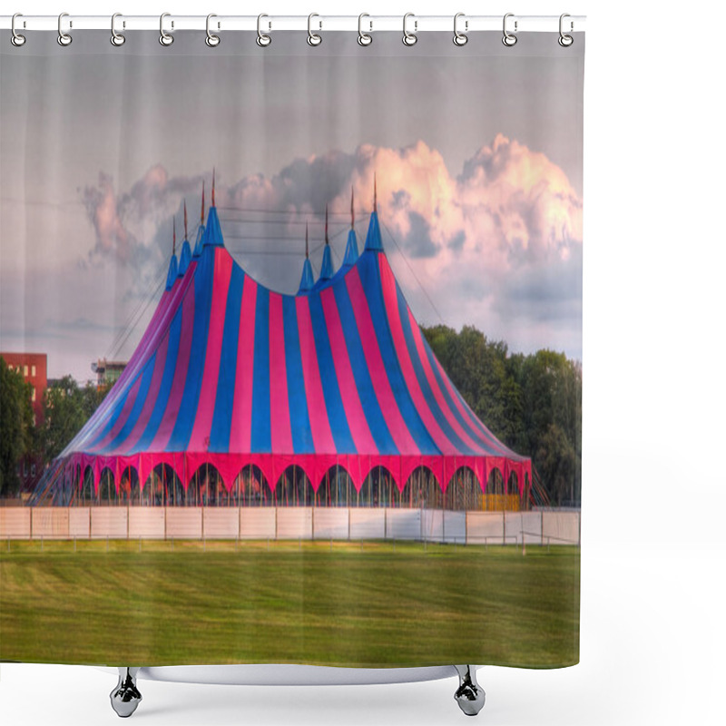 Personality  Big Top Festival Tent In Red Blue Green Shower Curtains