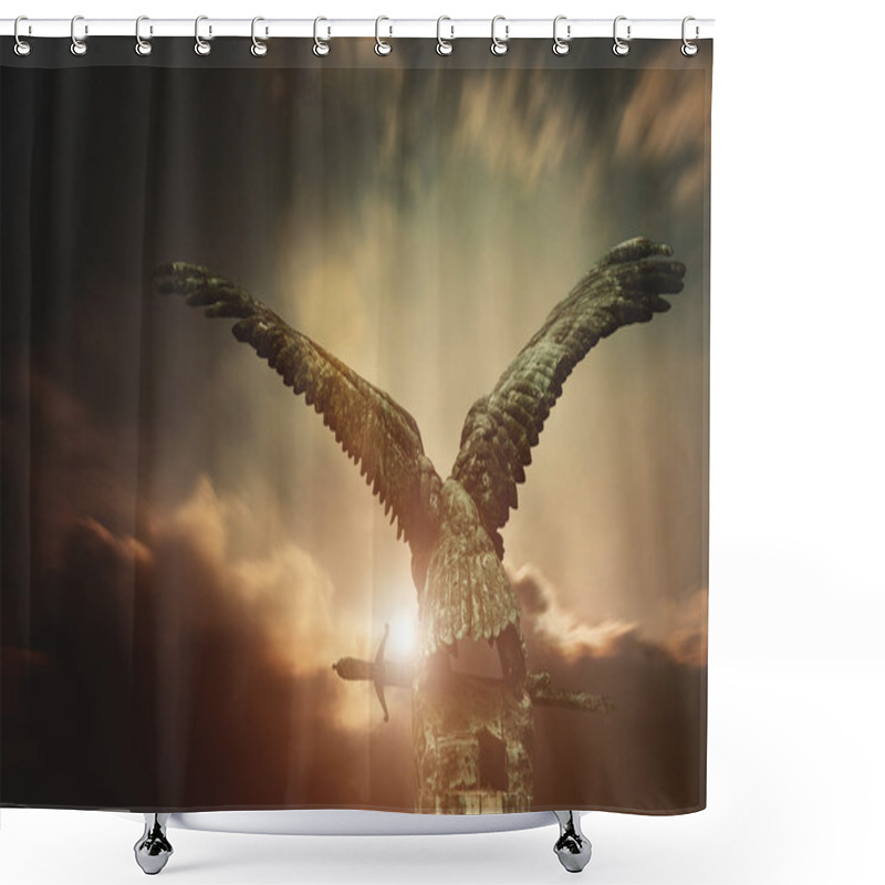 Personality  Turul Bird With A Sword Shower Curtains