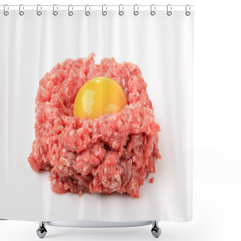 Personality  Ground Beef And Yolk Shower Curtains