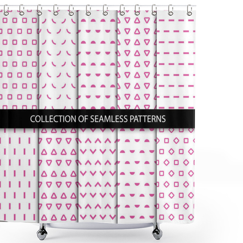 Personality  Simple Seamless Geometric Patterns  Shower Curtains