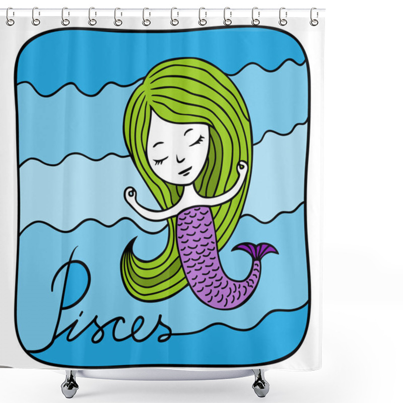 Personality  Zodiac Signs Pisces. Shower Curtains