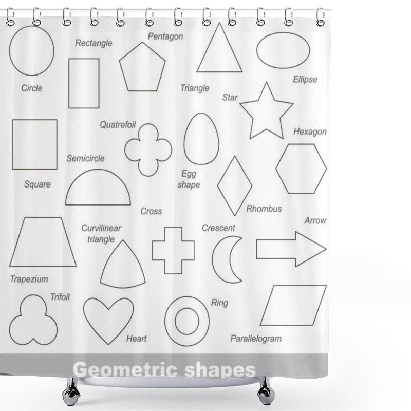 Personality  Geometric Shapes Set. Shower Curtains