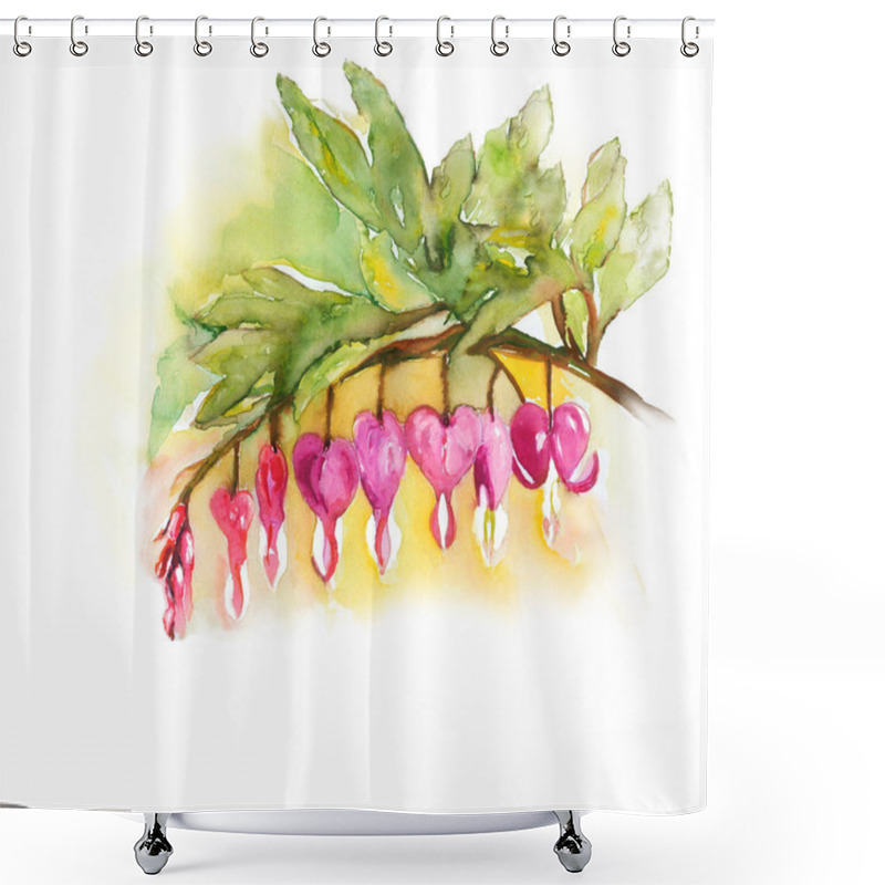 Personality  Bleeding Hearts Flowers Shower Curtains