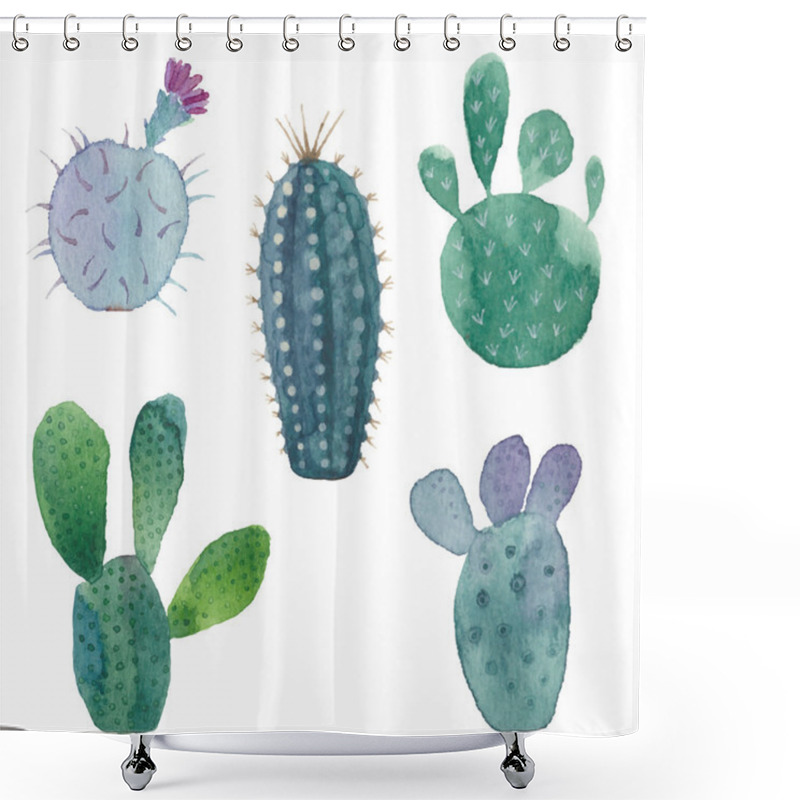 Personality  Cactus Seamless Pattern Shower Curtains